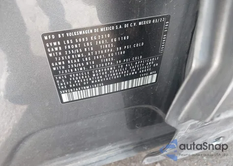 2022 Volkswagen Tiguan 2.0T Se из США, поврежденный, VIN 3VV2B7AX7NM118205